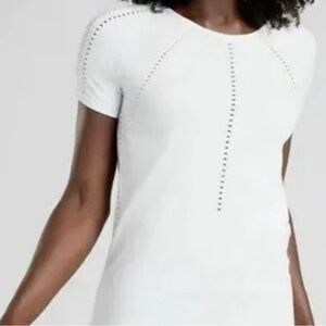 Athleta White Foothill Seamless Tee